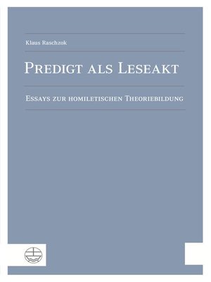 cover image of Predigt als Leseakt